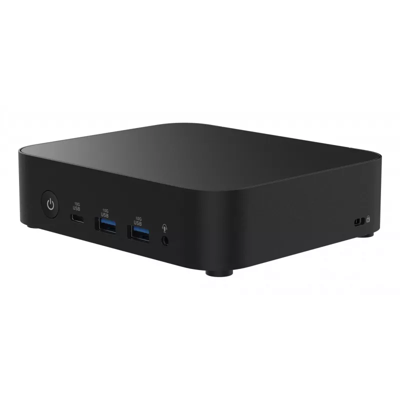Mini dators ASUS NUC 14 Essential RNUC14MNK3500002 (bez RAM un datu nesēja), Intel Core 3 N355, Wi-Fi 6E, bez operētājsistēmas, melnā krāsā
