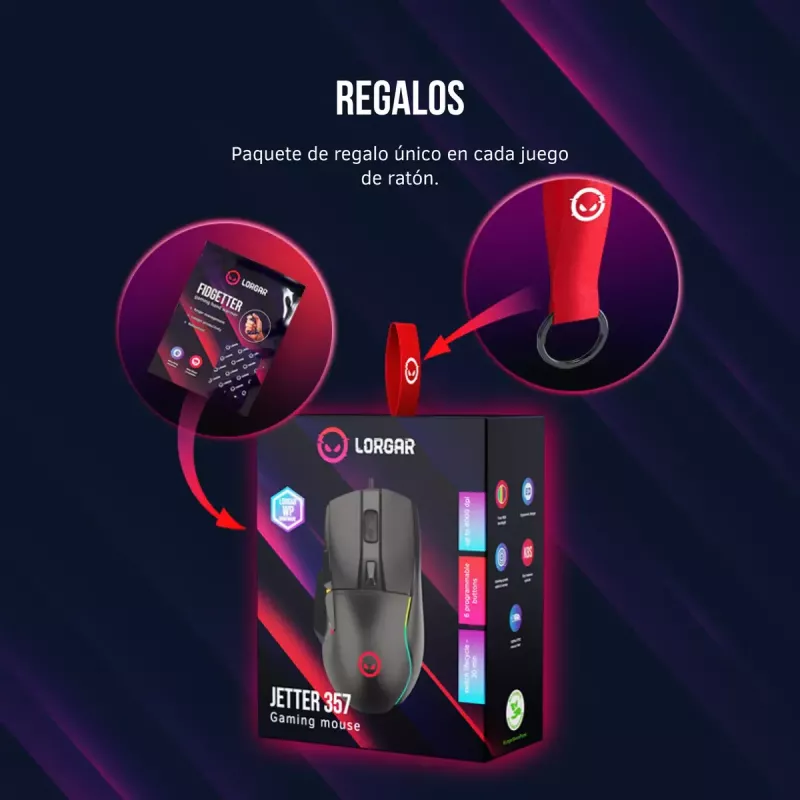Pele Lorgar Jetter 357 Gaming optiskā labā roka