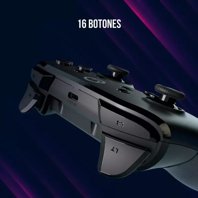 Lorgar TRIX-510 spēļu kontrolieris, melns, BT5.0, iebūvēts 600 mAh akumulators, Type-C