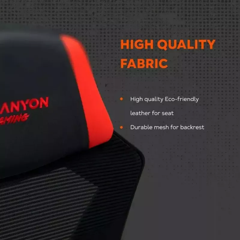 Spēļu krēsls Canyon Flow MCH01 Cietais sēdeklis Melns Oranžs 120 kg