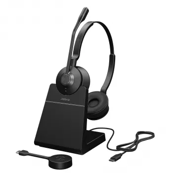 Jabra Engage 55 - USB-C UC Stereo Statīvs, EMEA/APAC, Bezvadu, Birojs/Zvanu centrs, 83 g, Austiņas, Melns, Titāns