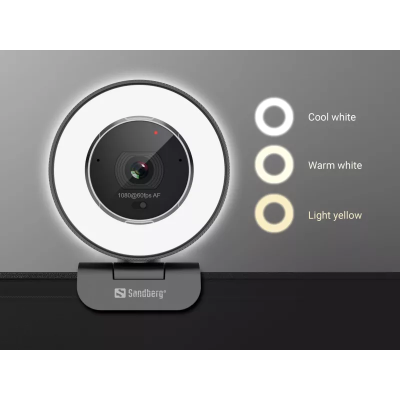 Sandberg Streamer USB Webcam Pro Elite 2560x1440 60fps Melns