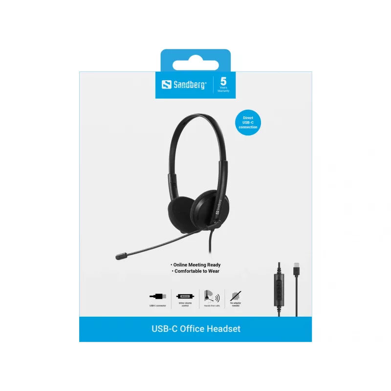 Austiņas Sandberg USB-C Office Headset