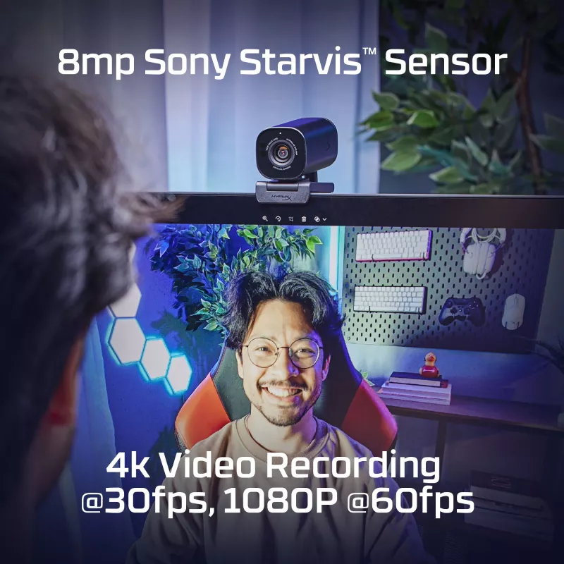 HyperX Vision S tīmekļa kamera, melna