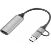 Sandberg HDMI Capture Link uz USB-C/A, HDMI Type A (sieviete), USB Type-A + USB Type-C (tēviņi)