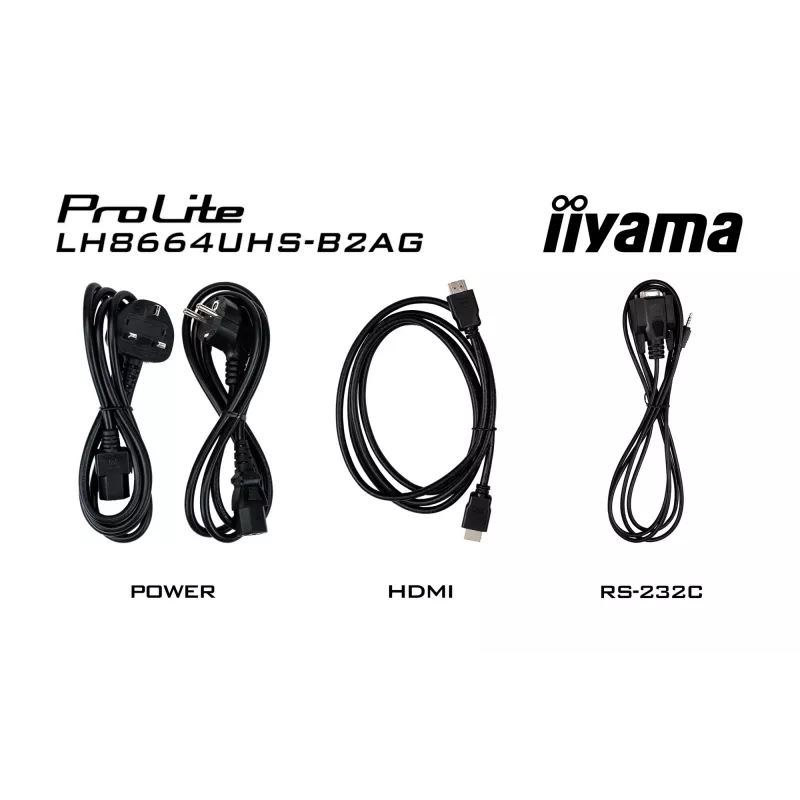 iiyama LH8664UHS-B2AG digitālais displejs 85.6 collu 4K Ultra HD 500 cd/m² Wi-Fi Android 11 24/7