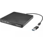 Sandberg USB-C/A DVD diskdzinis, melns, paplātes tipa, klēpjdatoram/galddatoram, DVD Super Multi DL, USB Type-C