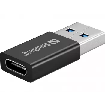 Sandberg USB-C/A DVD diskdzinis, melns, paplātes tipa, klēpjdatoram/galddatoram, DVD Super Multi DL, USB Type-C