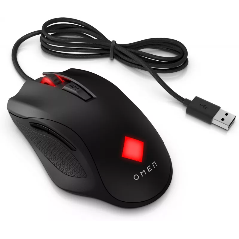 HP OMEN Vector pele, labā roka, IR LED, USB Type-A, 16000 DPI, 1 ms, Melna