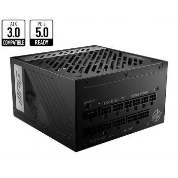 MSI MPG A850G PCIE5 barošanas bloks 850 W 24-pin ATX ATX Melns