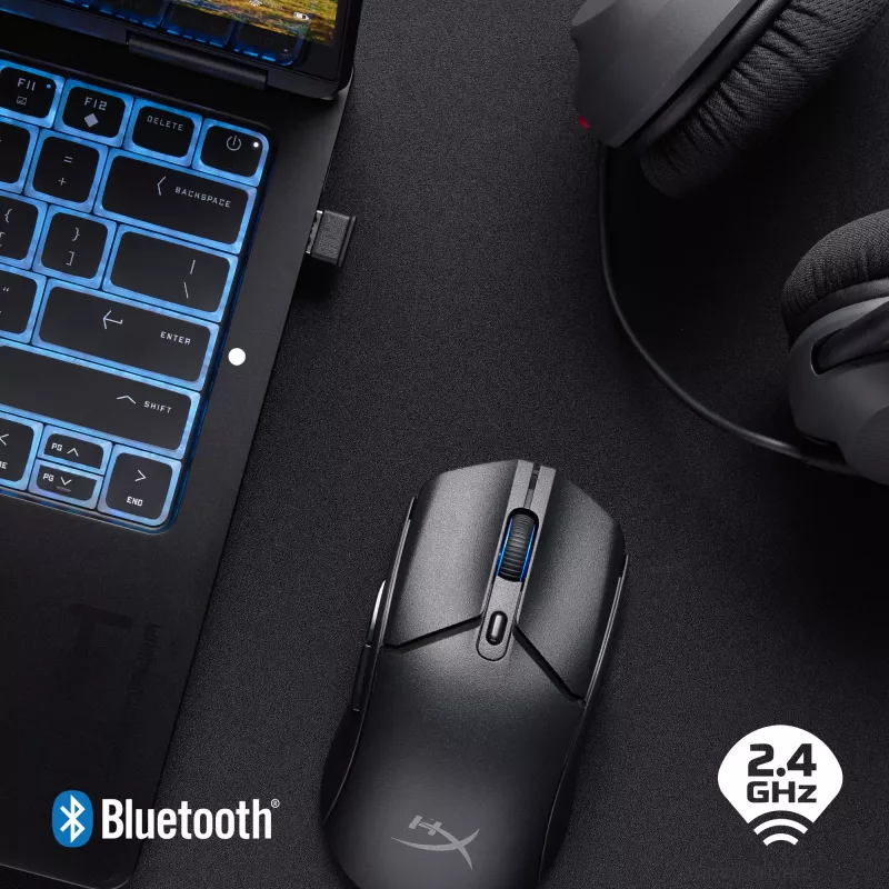 HyperX Pulsefire Haste 2 Core Wls - Gaming pele (Melna/Melna)