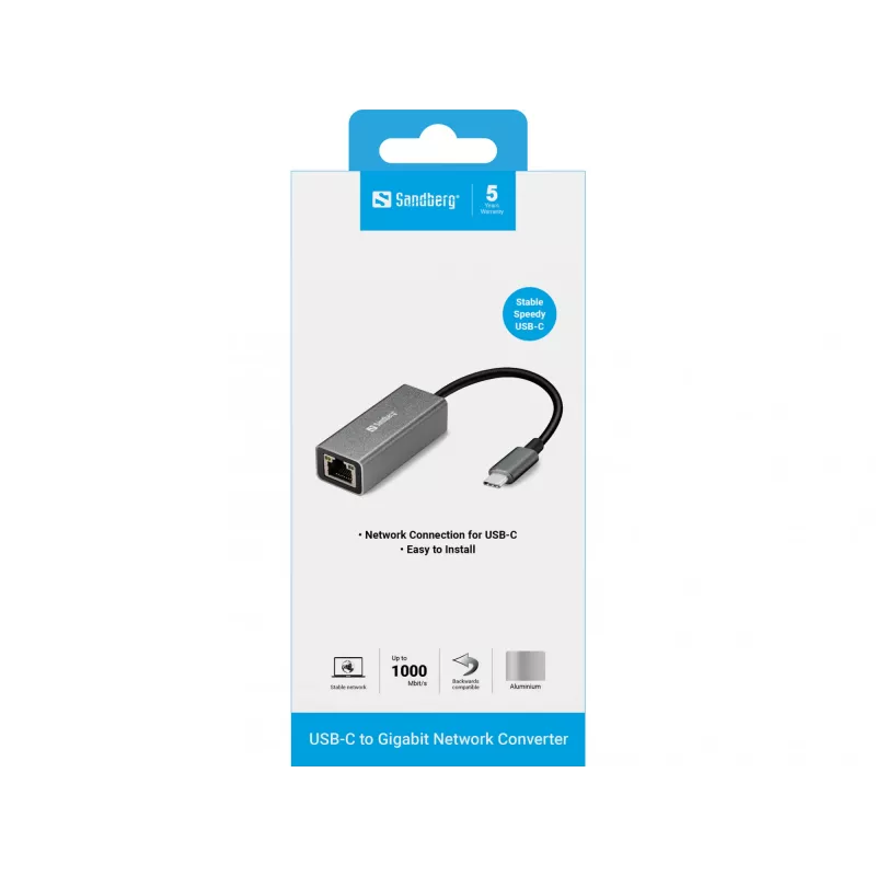 Tīkla adapteris Sandberg USB-C Gigabit 136-04