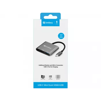 Sandberg USB-C Mini Doks HDMI+USB