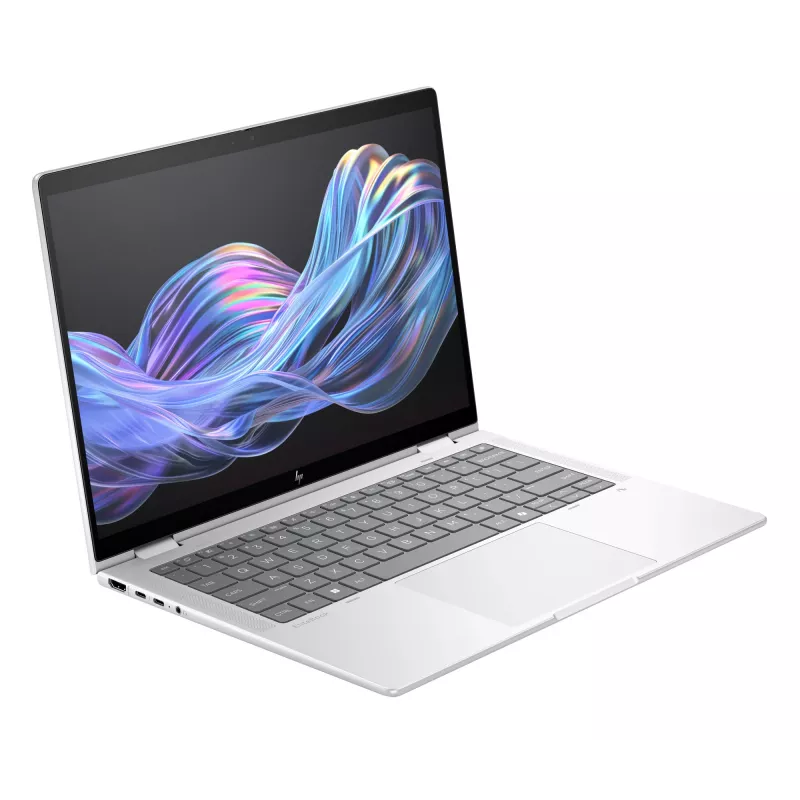 HP EliteBook X Flip G1i Next Gen AI PC Copilot+ PC Intel Core Ultra 7 258V hibrīdklēpjdators 35,6 cm (14 collu) skārienekrāns WUXGA 32 GB LPDDR5x-SDRAM Wi-Fi 7 (802.11be) Windows 11 Pro sudraba krāsā