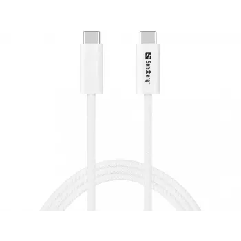 Kabelis Sandberg USB-C uz USB-C USB4 240W 40Gbps 1m balts
