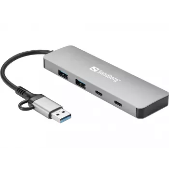 Sandberg USB-C/A uz 2xUSB-A+2xUSB-C Hubs