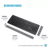 Bezvadu pelītes un tastatūras komplekts HP 230 Full-size Melns
