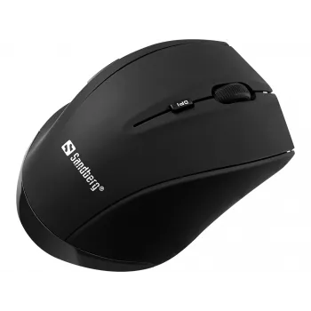 Sandberg Wireless Mouse Pro, labai rokai, optiskā, RF bezvadu, 1600 DPI, melna