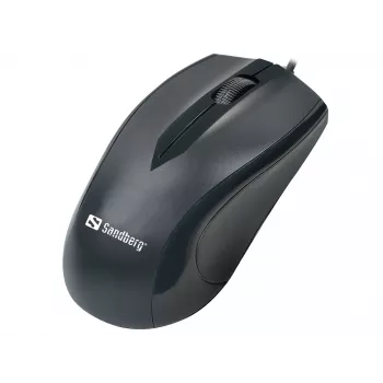 Sandberg USB pele, Labā roka, Optiskā, USB Type-A, 1200 DPI, Melna