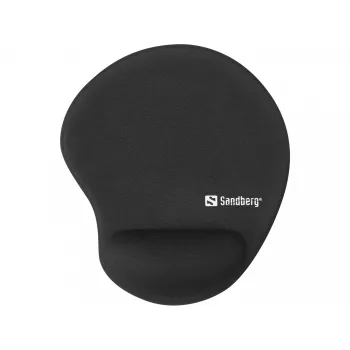 Sandberg Gel Mousepad Wrist Rest BULK, Melns, Monohromatisks, Plaukstas balsts, Neslīdoša pamatne