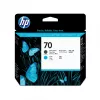 HP 70 matēti melna un ciāna drukas galviņa