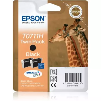 Epson T0711H DURABrite Ultra melnās tintes kasetņu divpaka (2 × 11 ml)