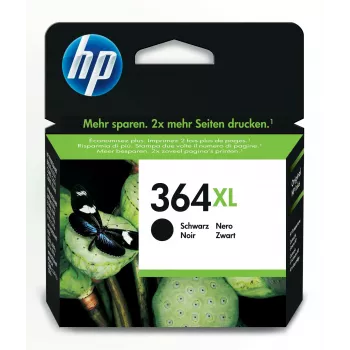 HP 364XL High Yield Melnā oriģinālā drukas kasetne, paaugstinātas ietilpības, melna, pigmenta tinte, 1 gab., 550 lapas