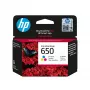 HP 650 Tri-color Original Ink Advantage kasetne, ciāna, fuksīna, dzeltena, 1 gab., 200 lapas