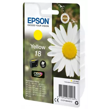 Epson Daisy Singlepack Yellow 18 Claria Home Ink - Dzeltena tintes kasetne