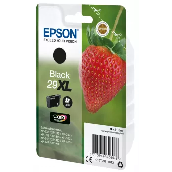 Epson Strawberry Singlepack Black 29XL Claria Home Ink, augstas ražības, melna, pigmenta tinte, 11.3 ml, 1 gab., 470 lapas