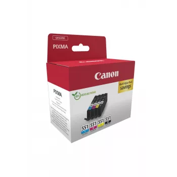 Canon 6509B016 oriģinālā tintes kasetne 4 gab. Melna, Ciāna, Fuksīna, Dzeltena