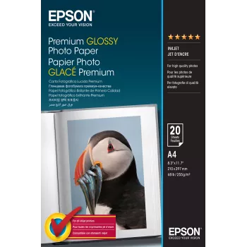 Epson Premium Glossy Photo Paper A4 - 20 loksnes