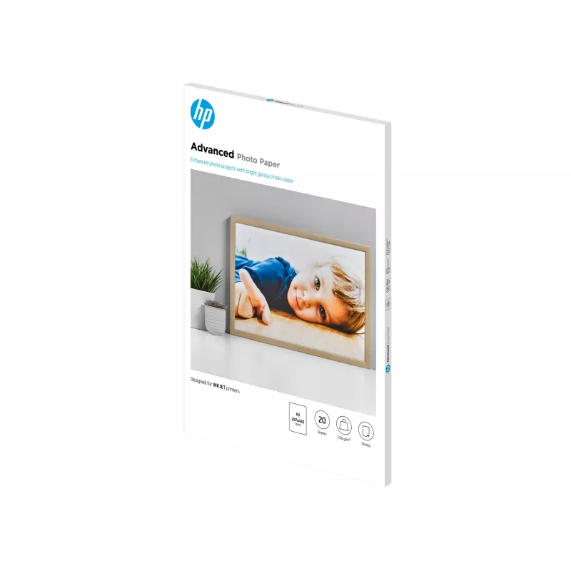 HP Advanced Glossy Photo Paper 250 g/m² A3 (297 x 420 mm) 20 loksnes