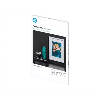 HP Premium Plus Glancēts Fotopapīrs - 20 loksnes/A4/210 x 297 mm, Spīdīgs, 300 g/m², Lāzer/Inkjets