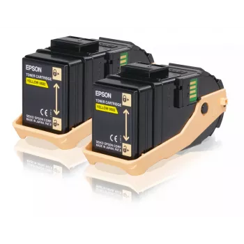 Epson Double Pack Tonera kasetne dzeltena 7.5kx2, 7500 lapas, Dzeltena, 1 gab.