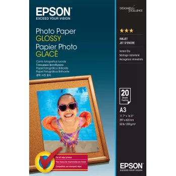 Epson Photo Paper Glossy A3 20 loksnes C13S042536