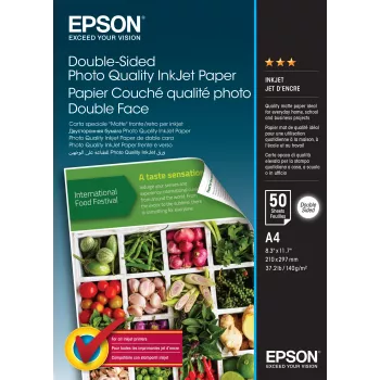 Epson abpusēja fotokvalitātes tintes printera papīra pakete - A4 - 50 loksnes