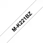 Brother M-K221BZ lentes kasete, melns teksts uz balta fona, 9 mm x 8 m