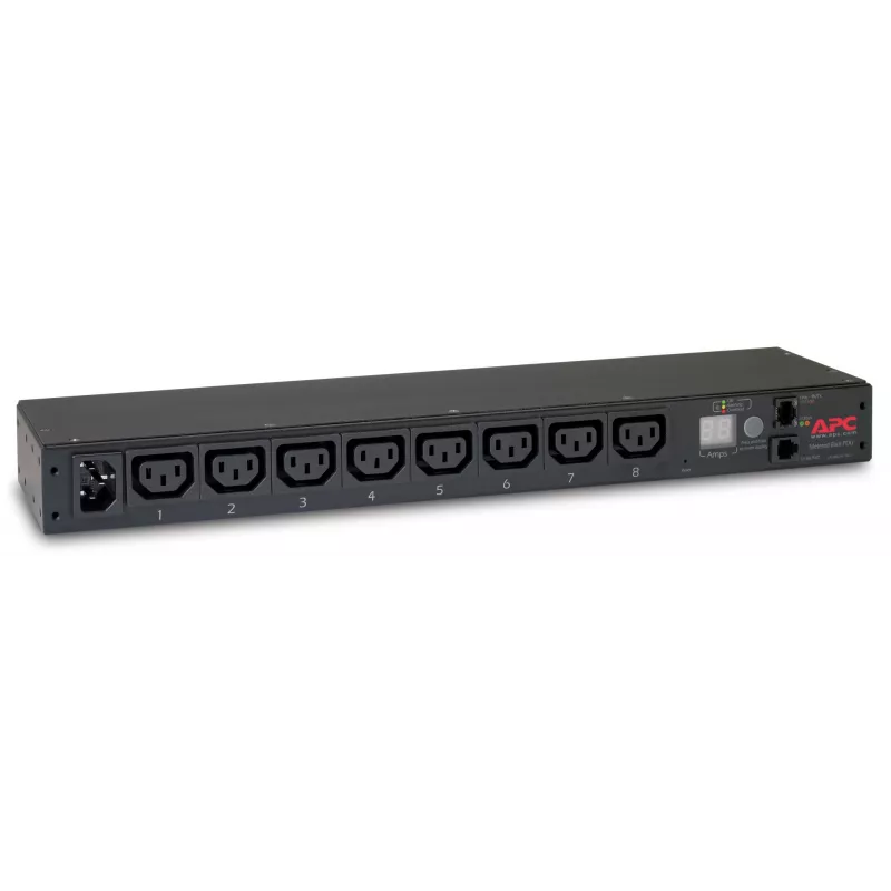 APC AP7820B mērītais strāvas sadalītājs (PDU) 8×C13 ligzdas 0U/1U melns