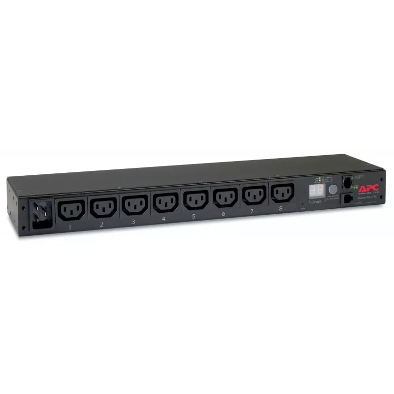 APC AP7821B strāvas sadales bloks (PDU) 8 AC kontaktligzdas 0U/1U Melns