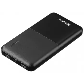 Sandberg Saver Powerbank 10000, 10000 mAh, Litija polimērs (LiPo), Melns