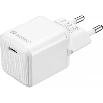 Sandberg USB-C AC Lādētājs PD20W SAVER, Iekštelpu, AC, 12 V, 3 A, Balts