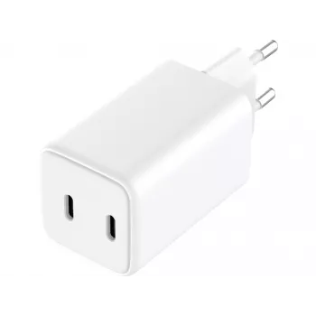 Sandberg AC lādētājs Dual USB-C PD65W EU, iekštelpu, 20 V, 3.25 A, balts