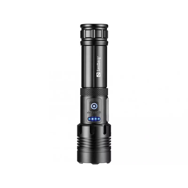 Sandberg Survivor 7in1 Torch Powerbank 5000, rokas lukturis, melns, alumīnijs, LED, 2 lampas, 200 lm