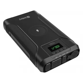 Sandberg Survivor Powerbank 7in1 76800, 76800 mAh, Litija-jonu, Bezvadu uzlāde, 3.6 V, Melns