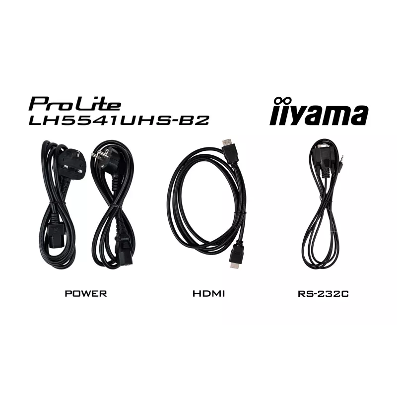 iiyama LH5541UHS-B2 Signage Displejs Kioska dizains 138.7 cm (54.6 collu) LCD 500 cd/m² 4K Ultra HD Melns Iebūvēts procesors 24/7