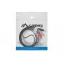 Audio kabelis LANBERG 3.5mm līdz 2×RCA vīrietis 1.5 m Melns