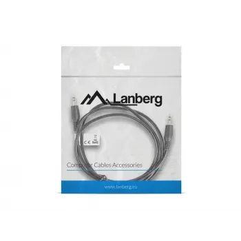Audio kabelis LANBERG 3.5mm vīriešu–vīriešu 1.2 m Melns