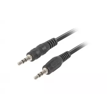 Audio kabelis LANBERG 3.5mm vīriešu–vīriešu 1.2 m Melns