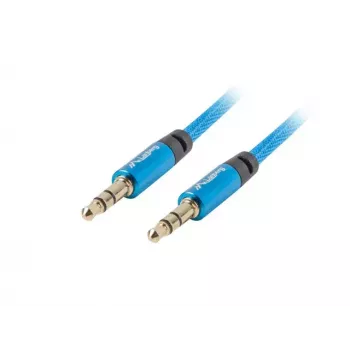 Audio kabelis LANBERG 3.5mm vīriešu–3.5mm vīriešu, 2 m, zils